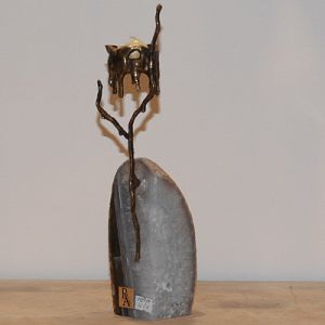 Подсвечник (агат, бронза) ― Звезда